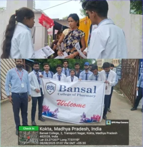 Bansal College of Pharmacy Organizes Health Awareness Programme at Kokta Village 8 August 2025